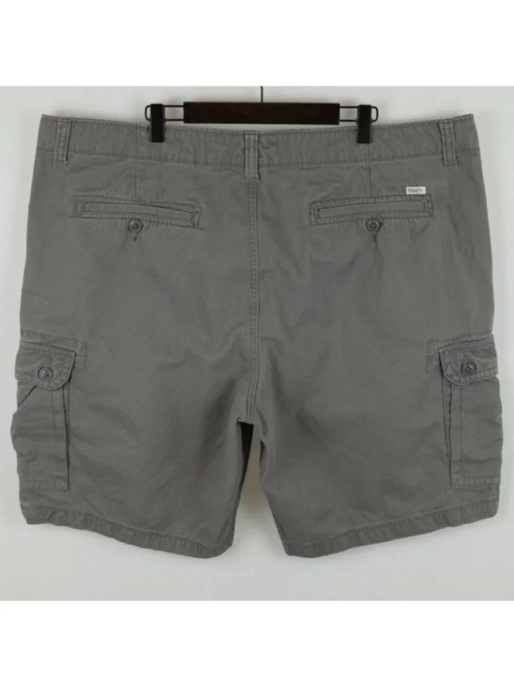 Trinity Men's Size 42 Gray Woven Cotton Twill Breathable Casual Cargo Shorts